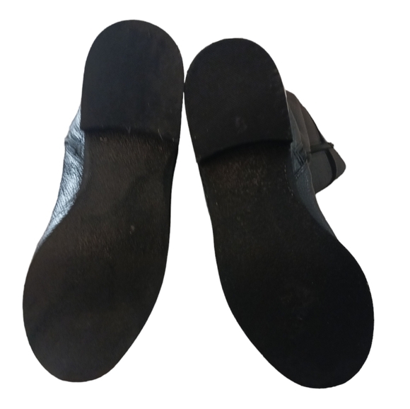 Franco Fortini Black Leather Wide Calf Riding Boots Wide Knee High Boots… - Picture 9 of 12